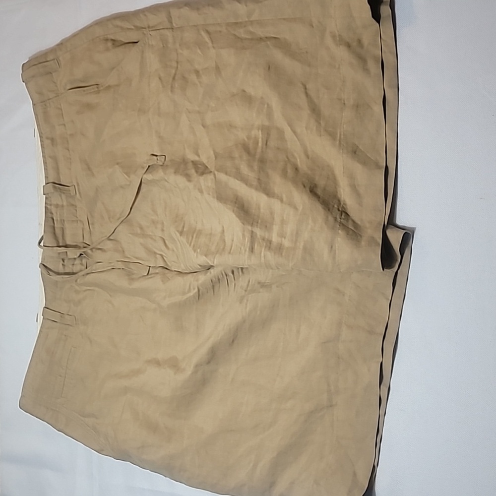 Polo Ralph Lauren tan linen/silk draw string shorts size 40T
